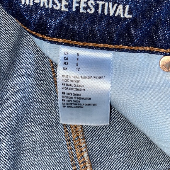 AMERICAN EAGLE High-Waisted Festival Denim Shorts - Picture 8 of 8
